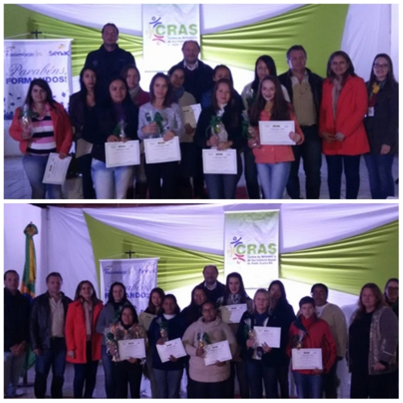  CRAS realiza formatura de alunas dos cursos do Pronatec